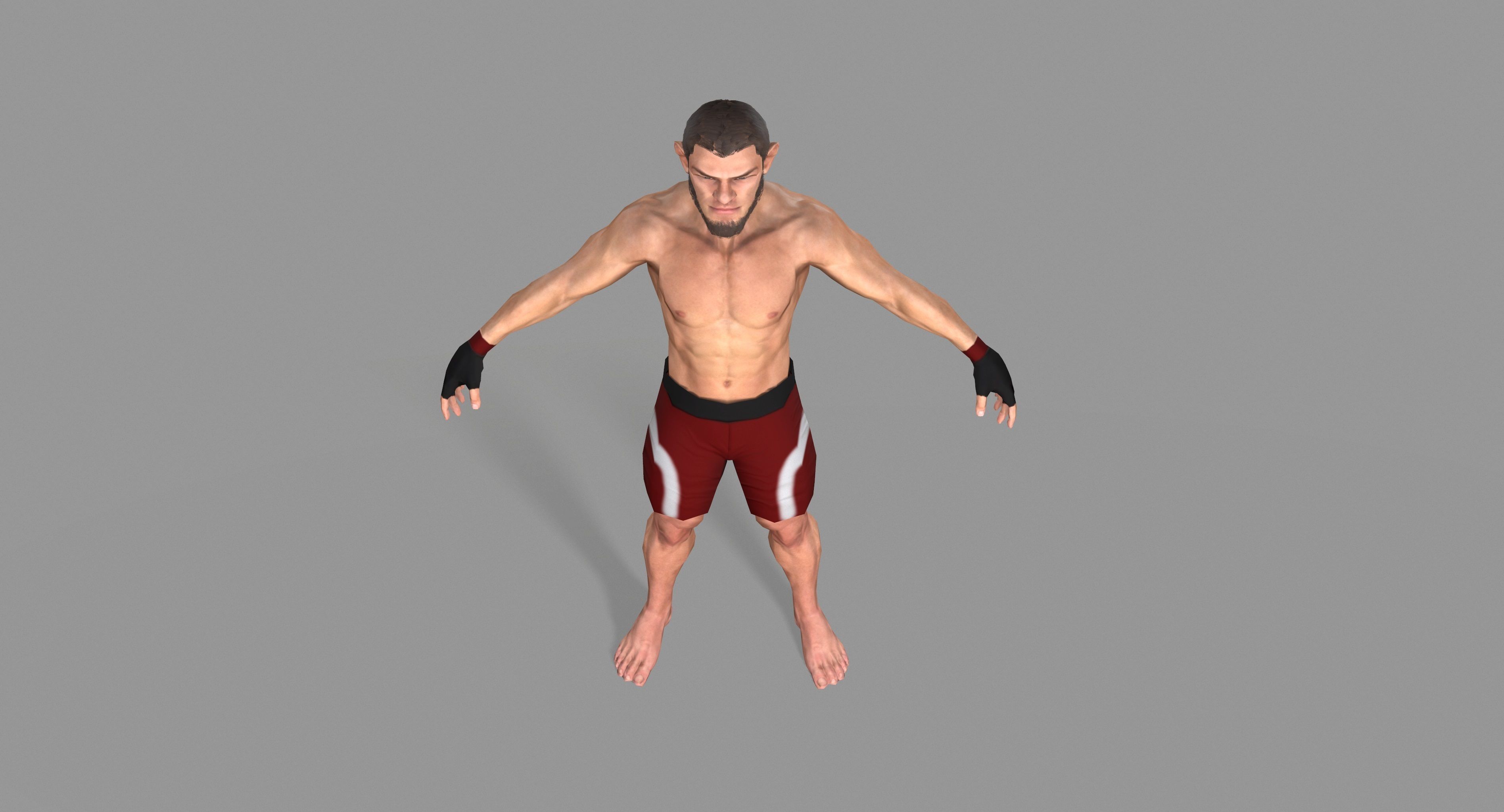 UFC Boxer Low-poly 3D model_30