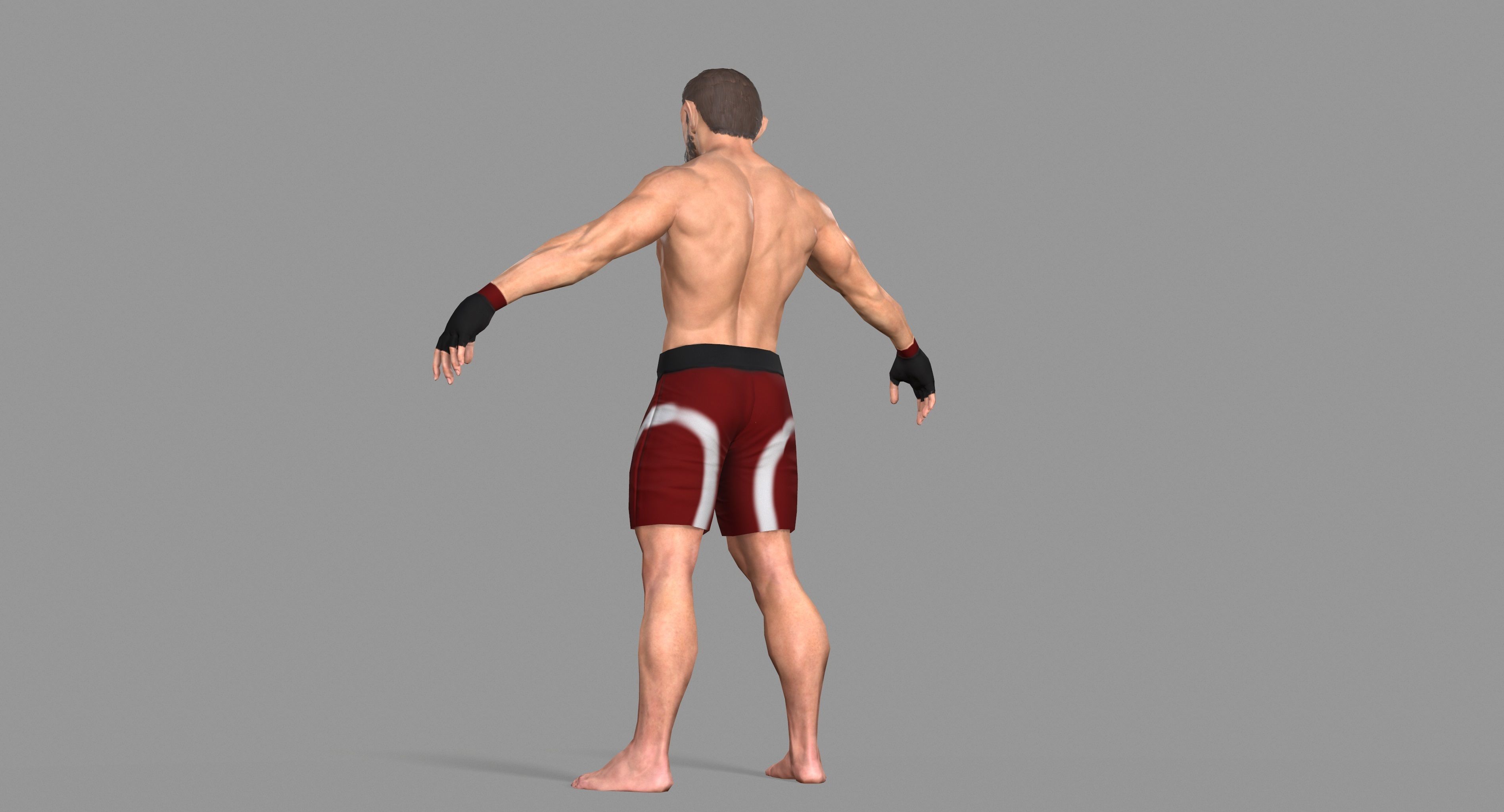 UFC Boxer Low-poly 3D model_41