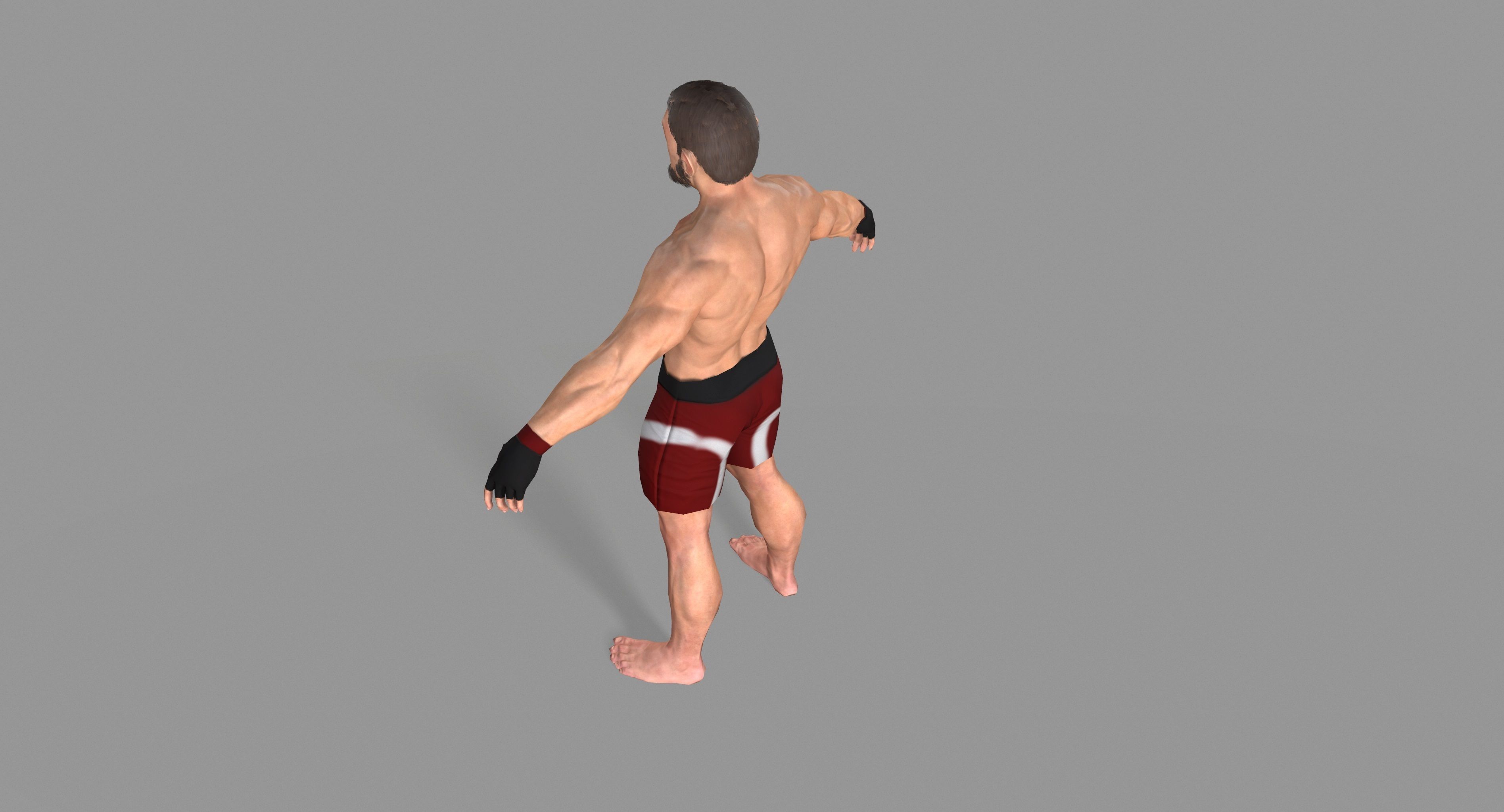 UFC Boxer Low-poly 3D model_29