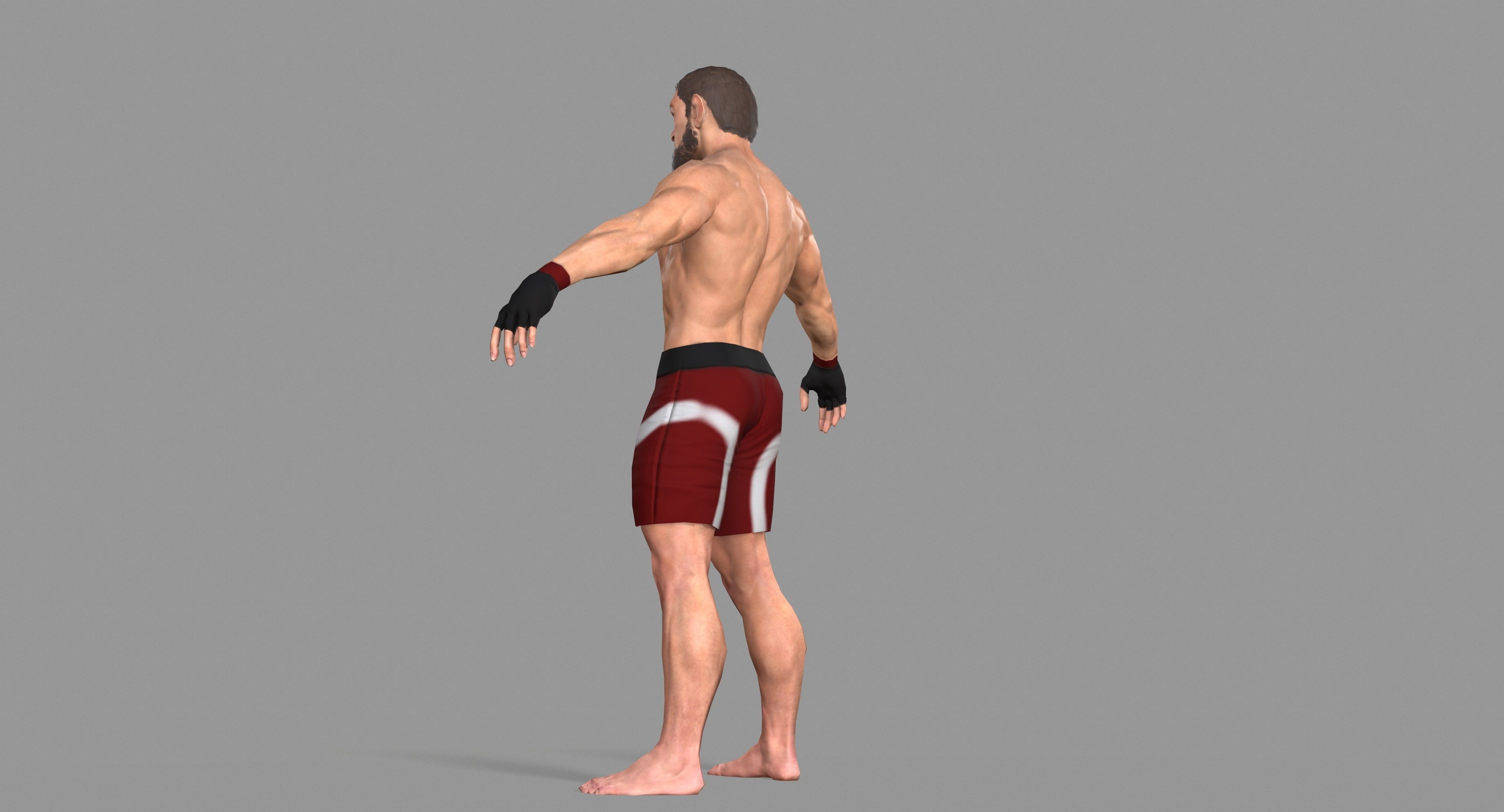UFC Boxer Low-poly 3D model_43