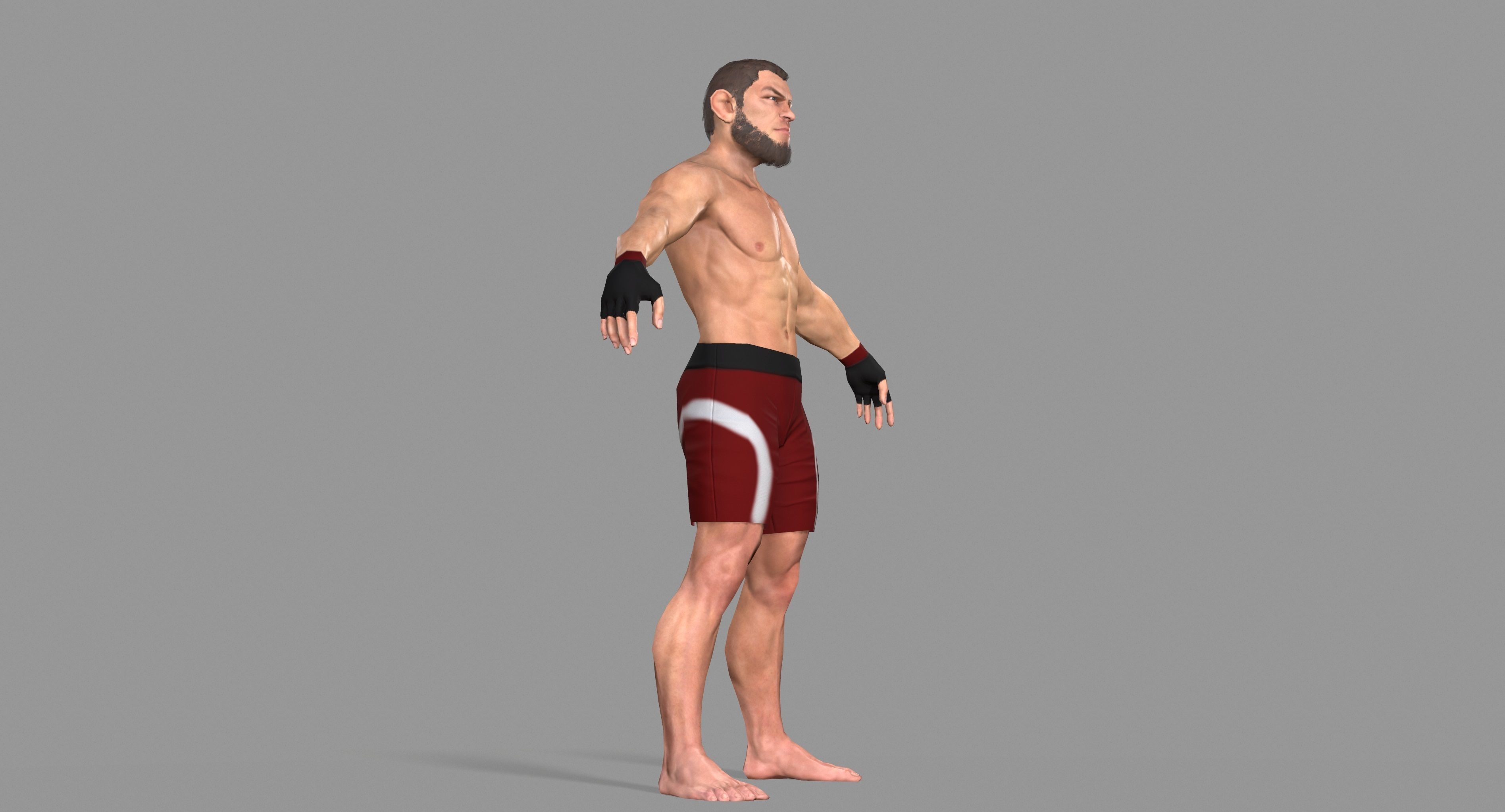 UFC Boxer Low-poly 3D model_35