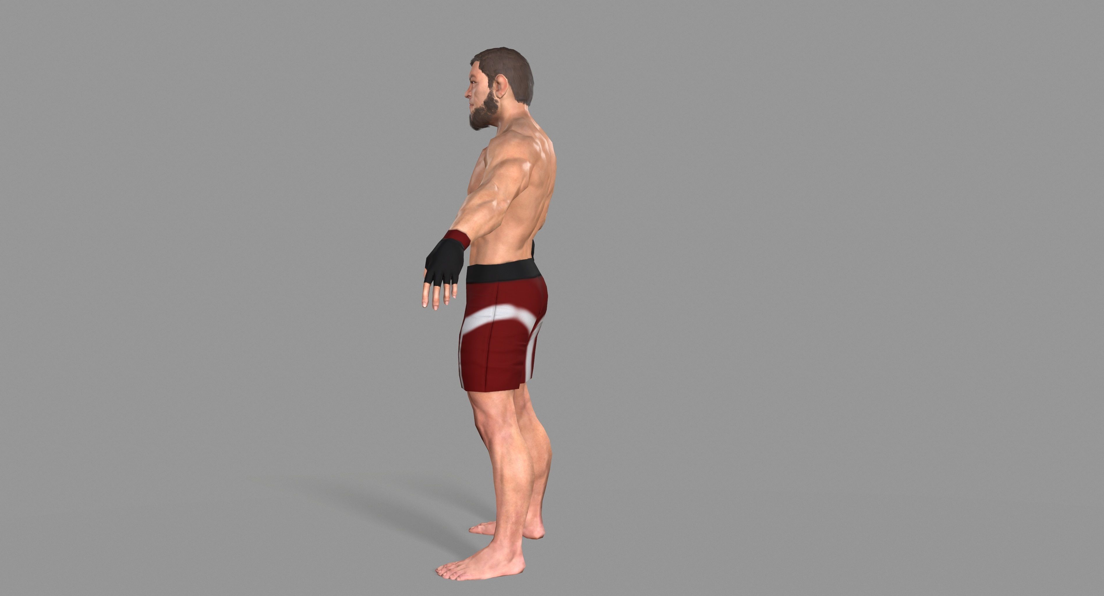 UFC Boxer Low-poly 3D model_11