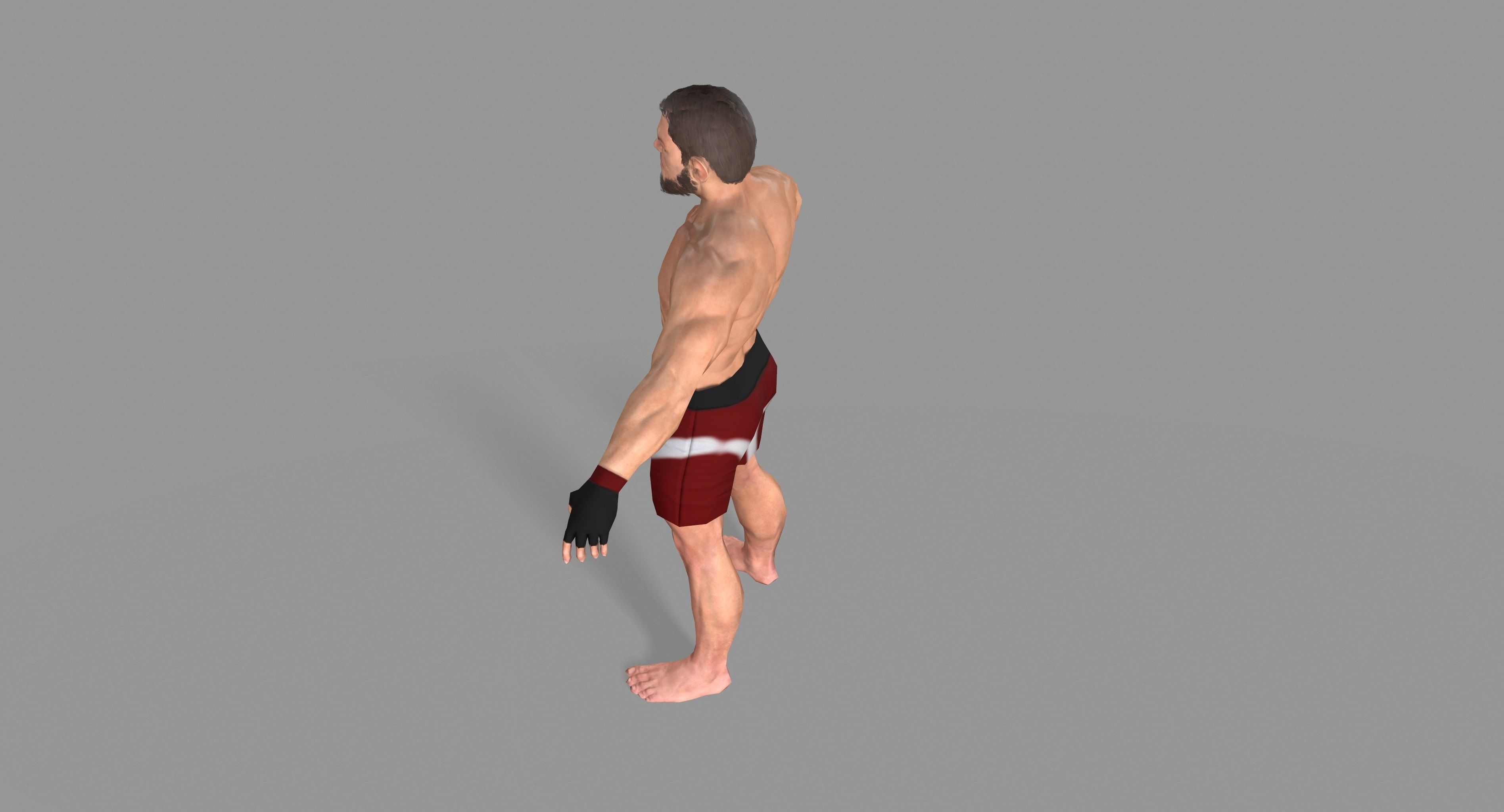 UFC Boxer Low-poly 3D model_25
