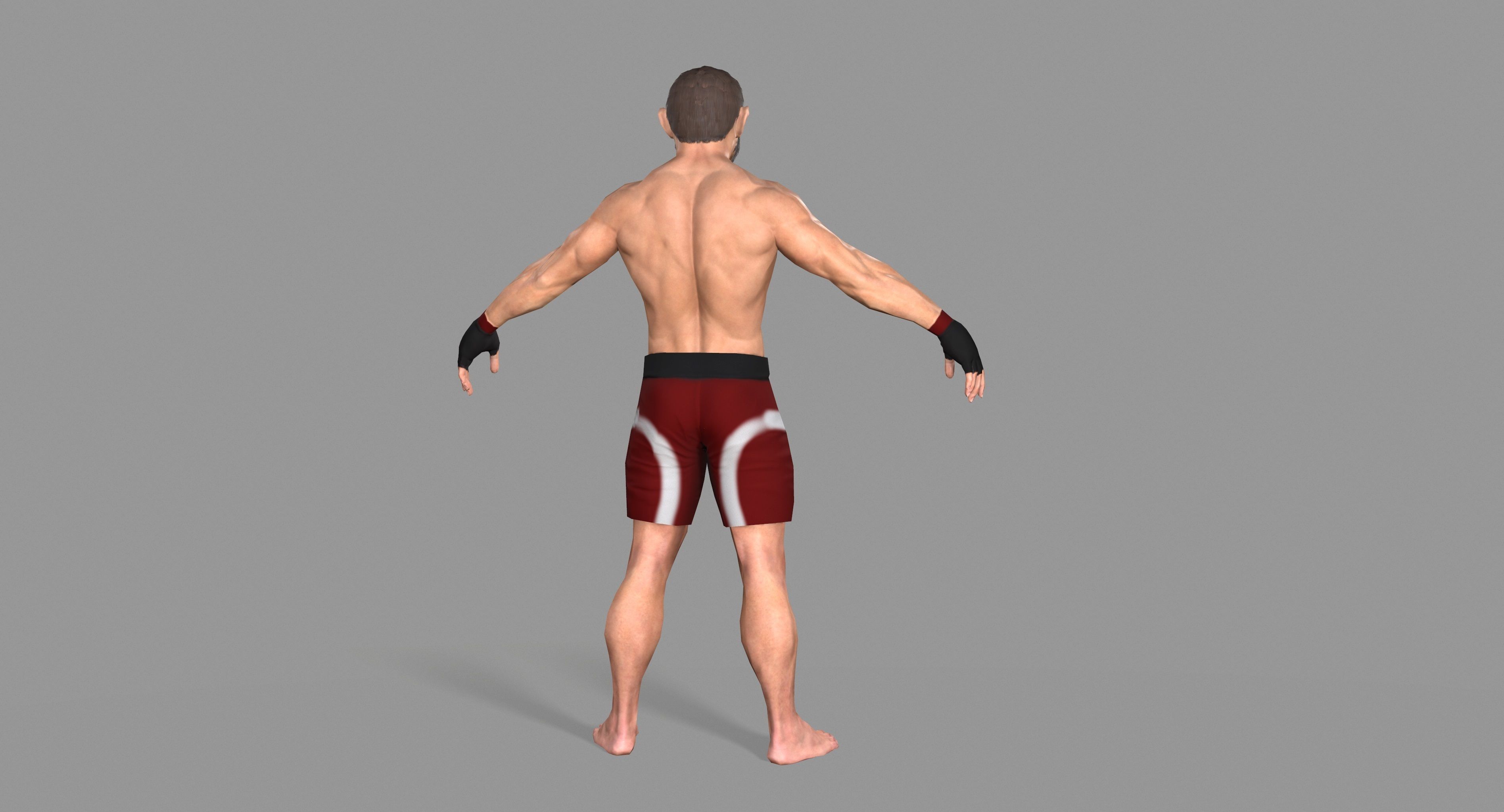 UFC Boxer Low-poly 3D model_9