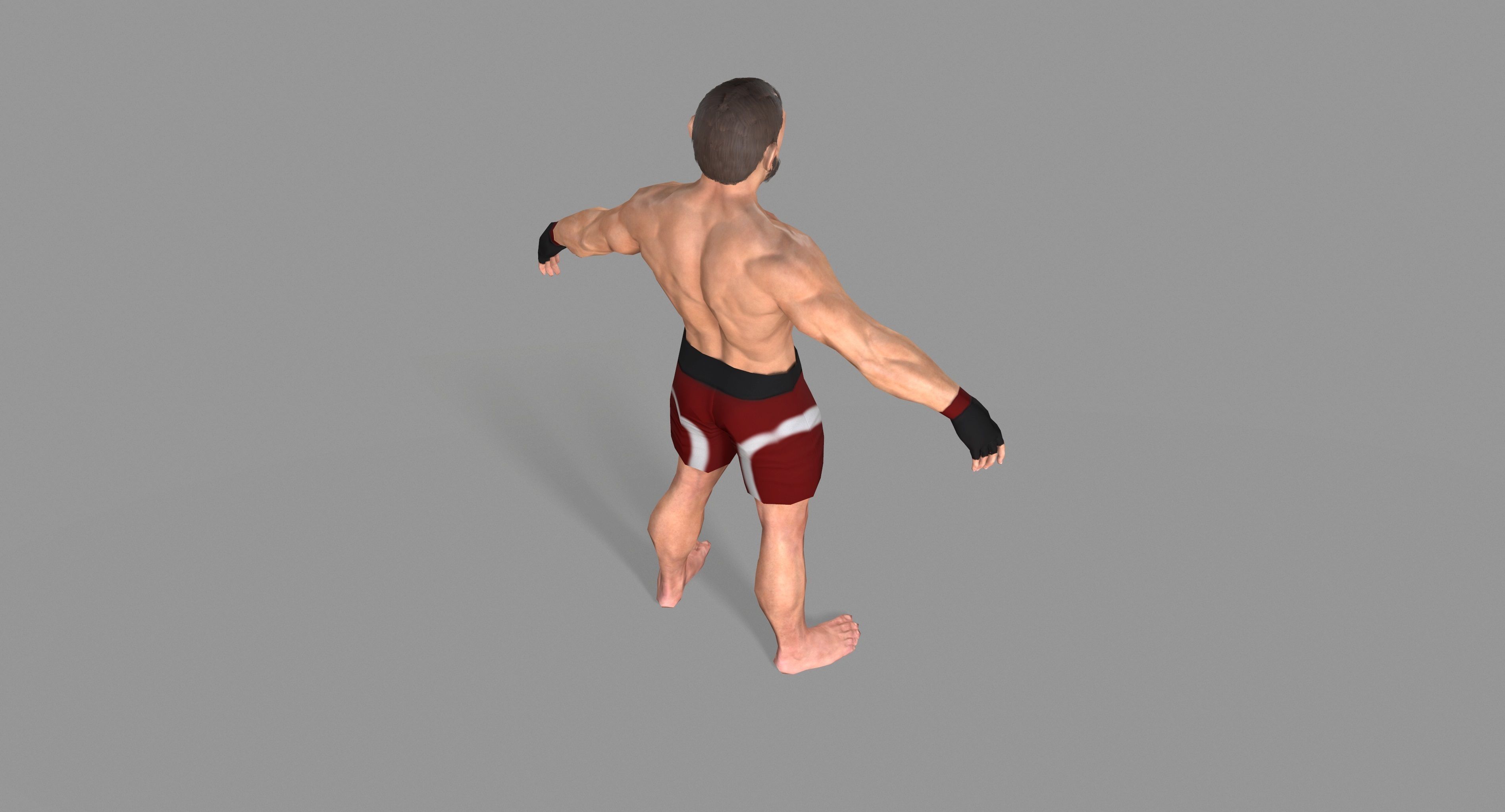 UFC Boxer Low-poly 3D model_23