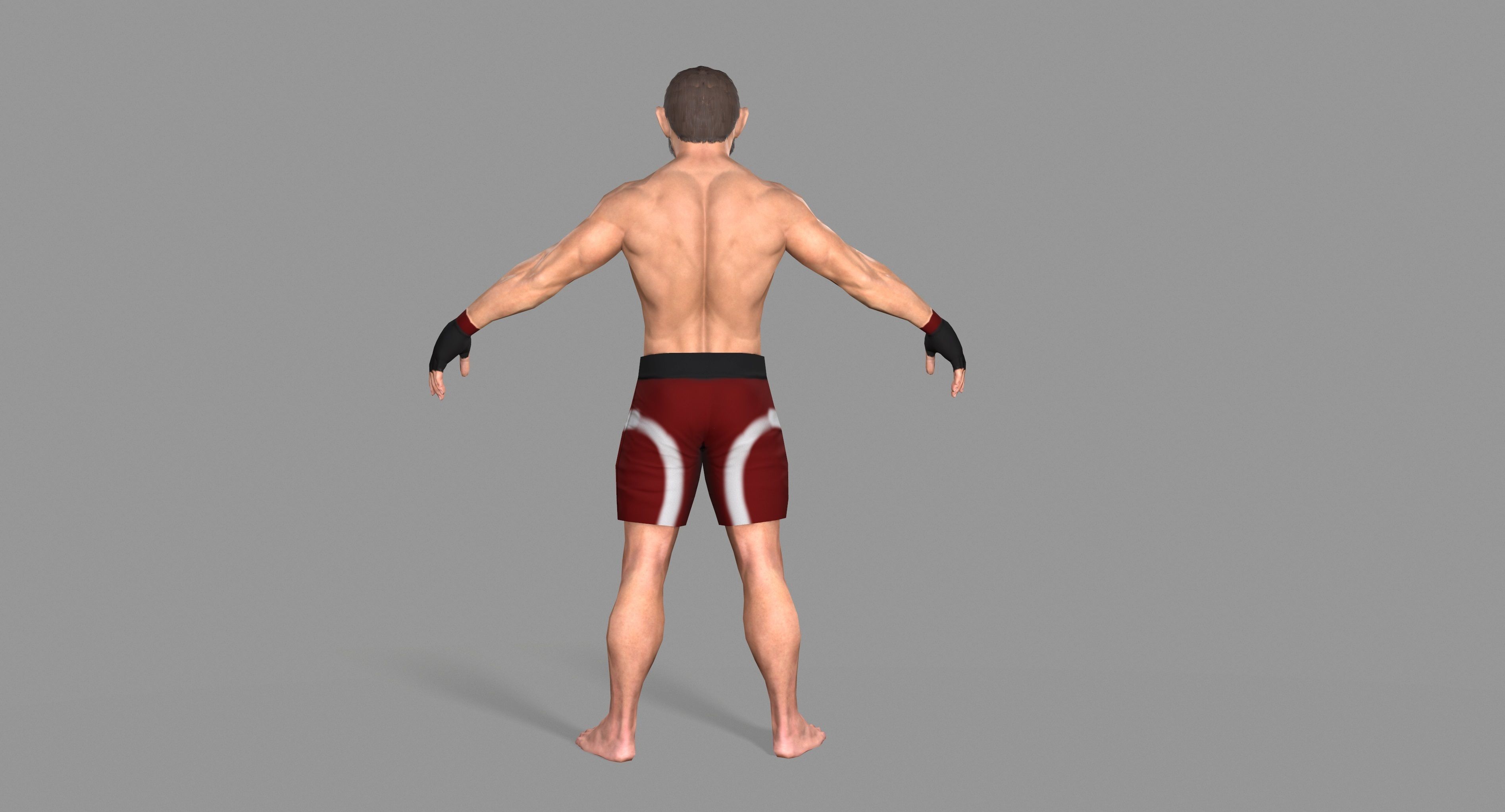UFC Boxer Low-poly 3D model_10