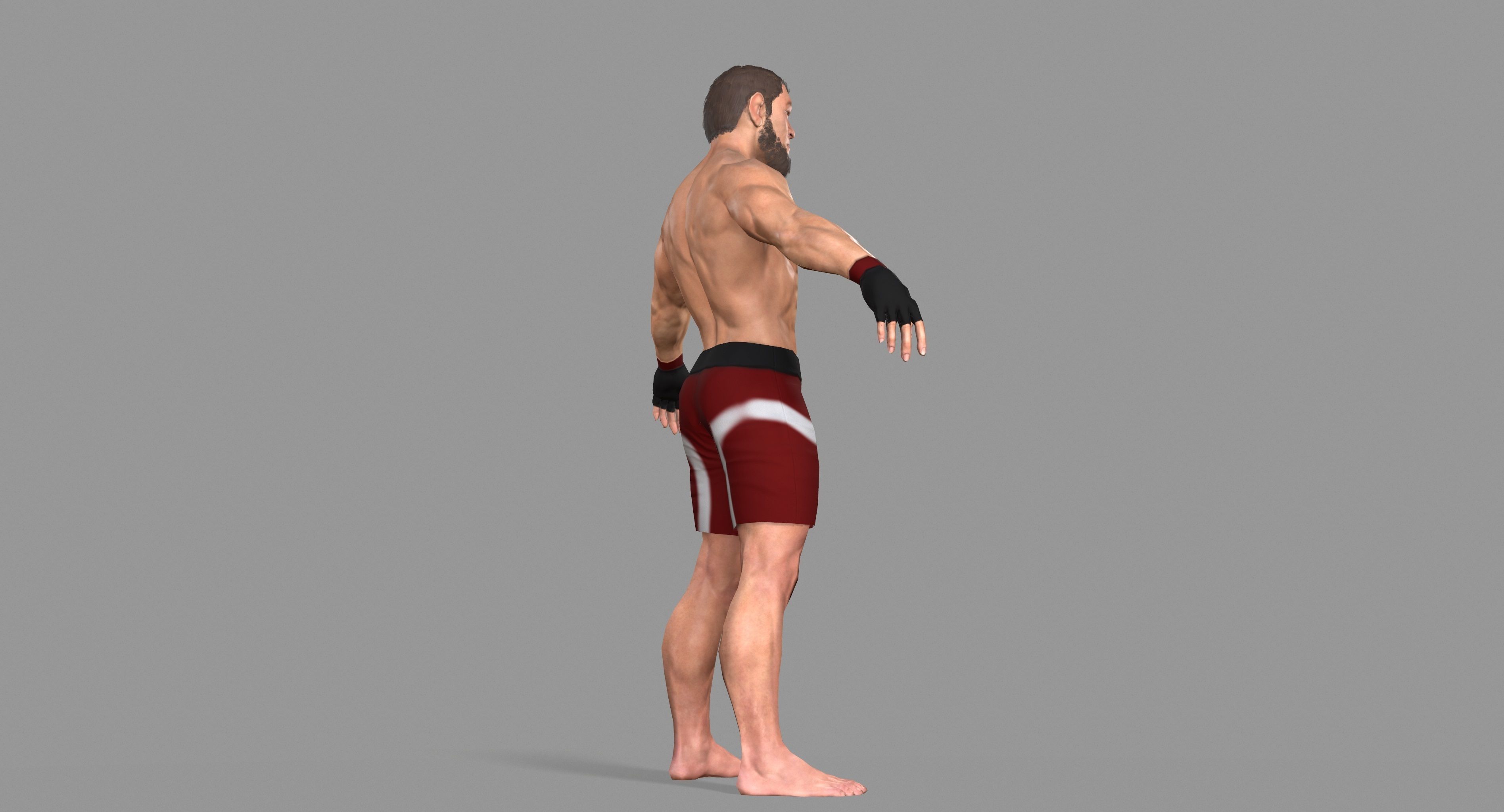 UFC Boxer Low-poly 3D model_39