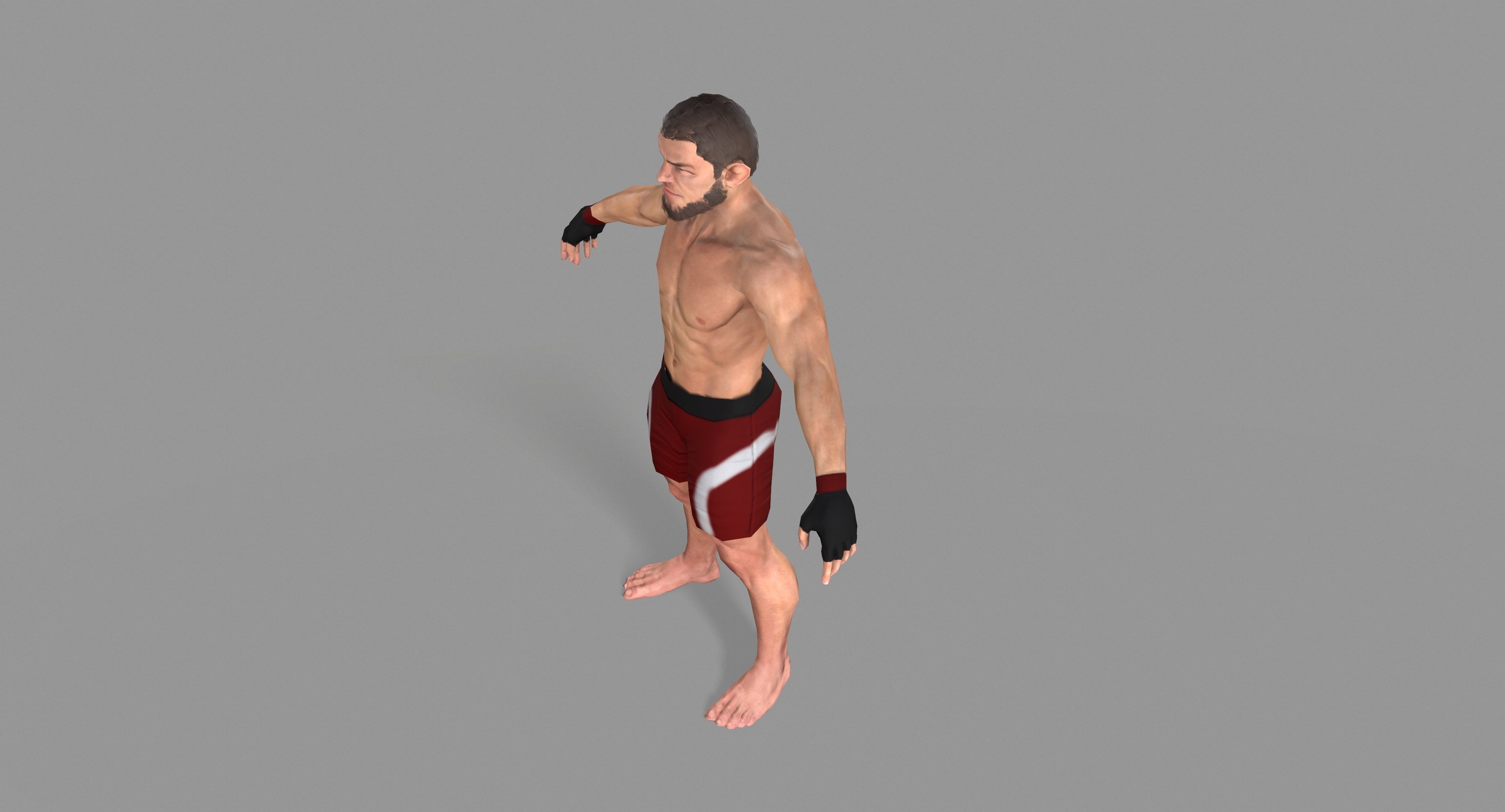 UFC Boxer Low-poly 3D model_31