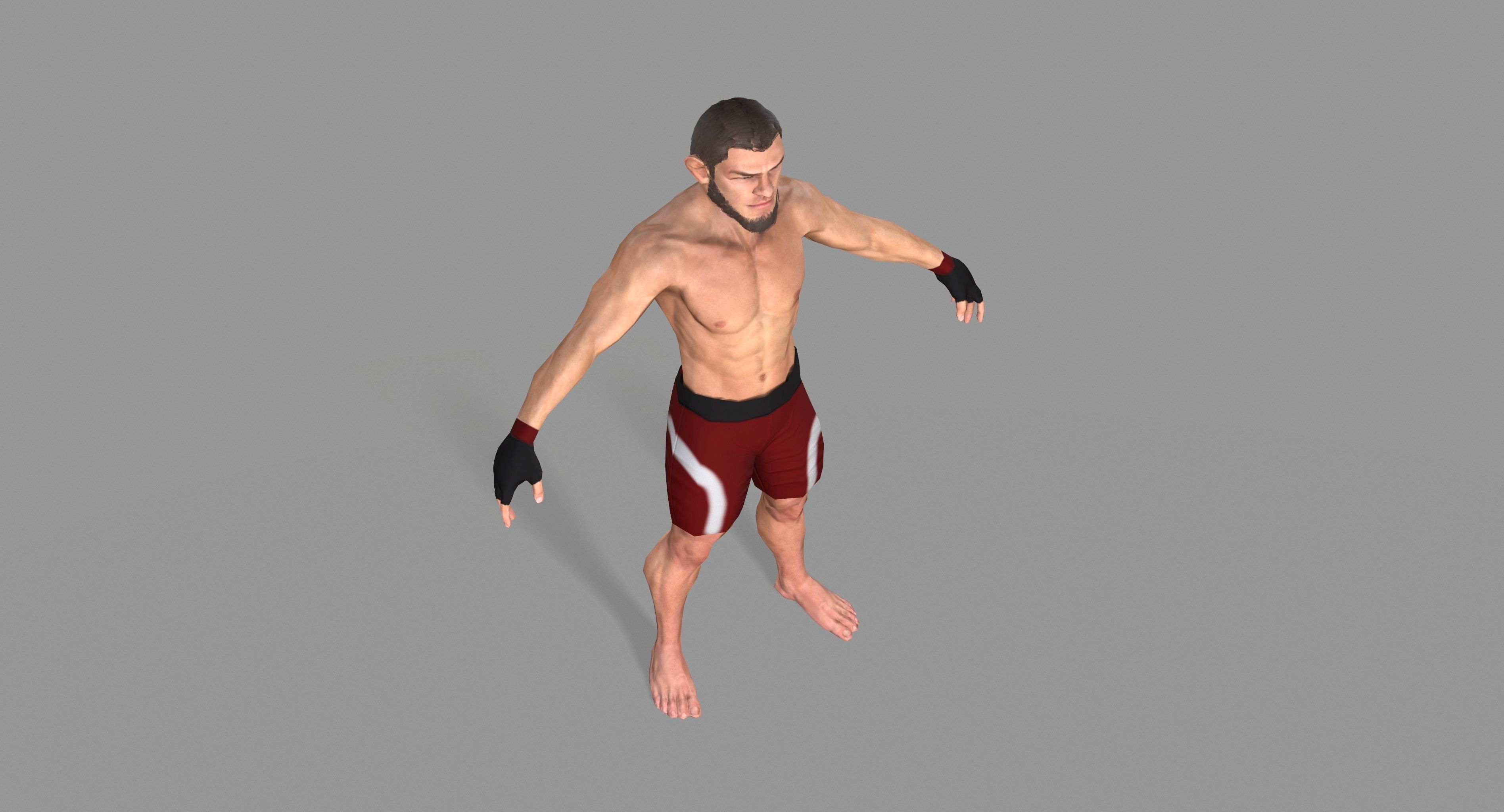 UFC Boxer Low-poly 3D model_15