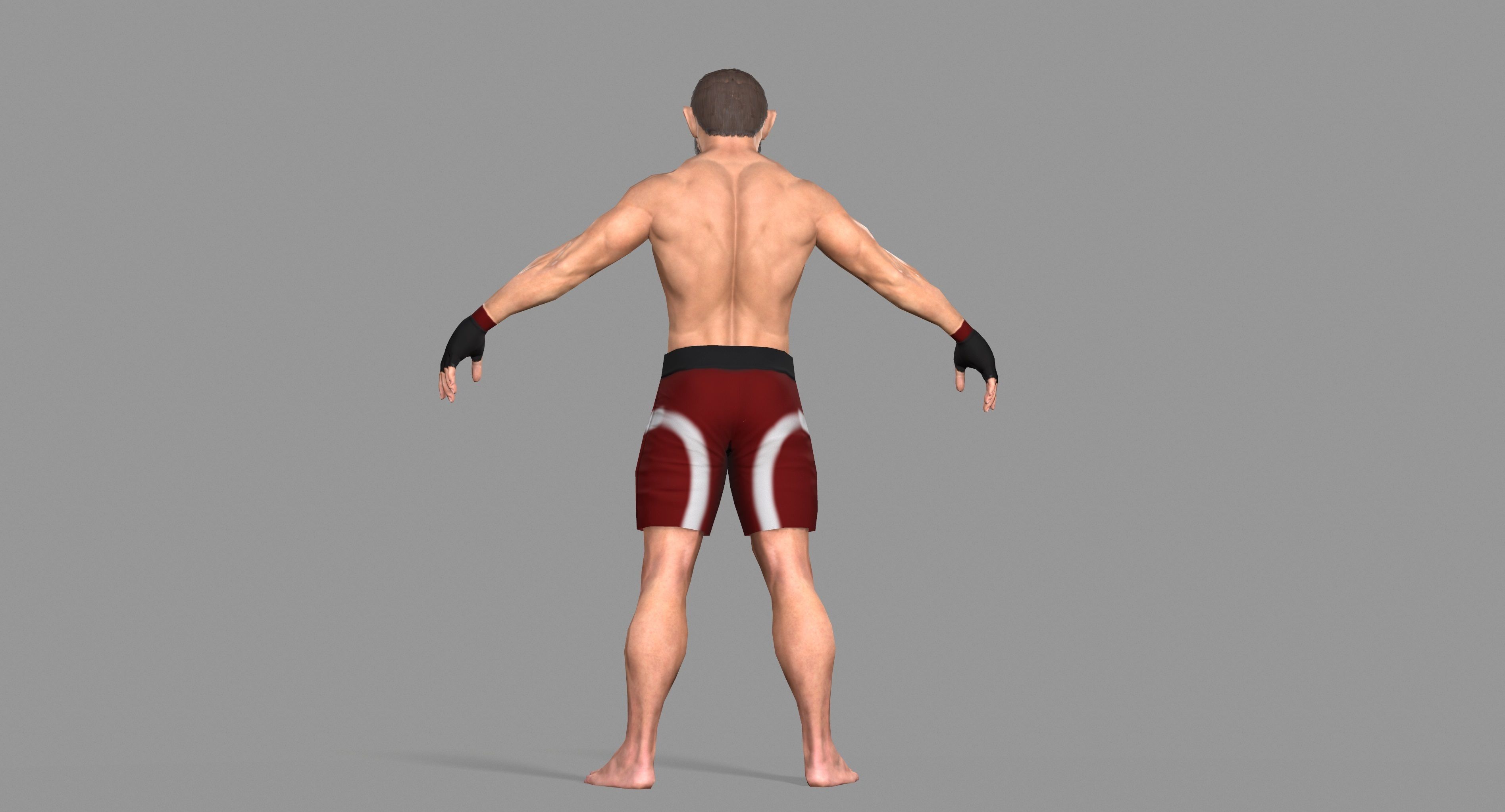 UFC Boxer Low-poly 3D model_42