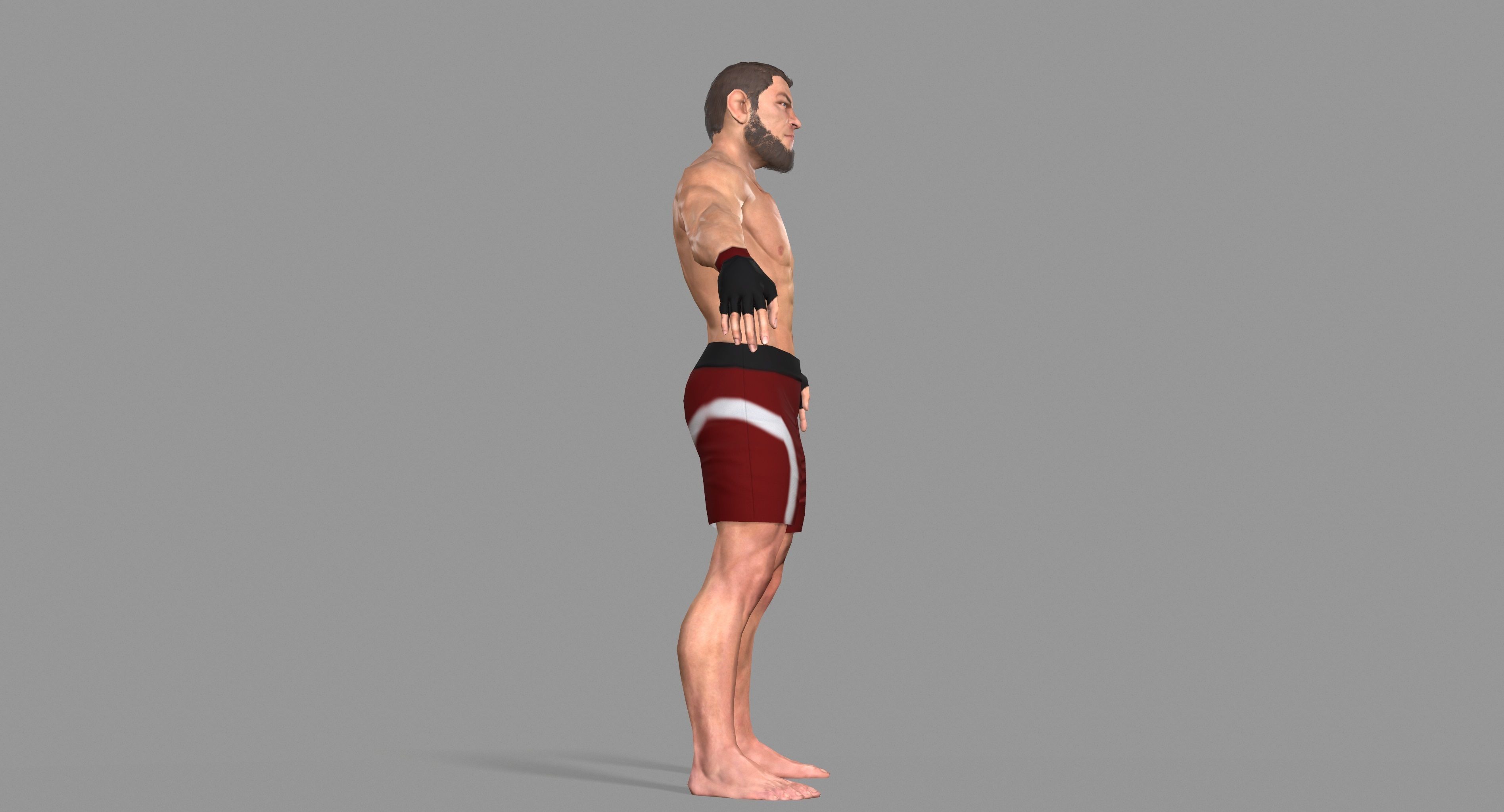 UFC Boxer Low-poly 3D model_38