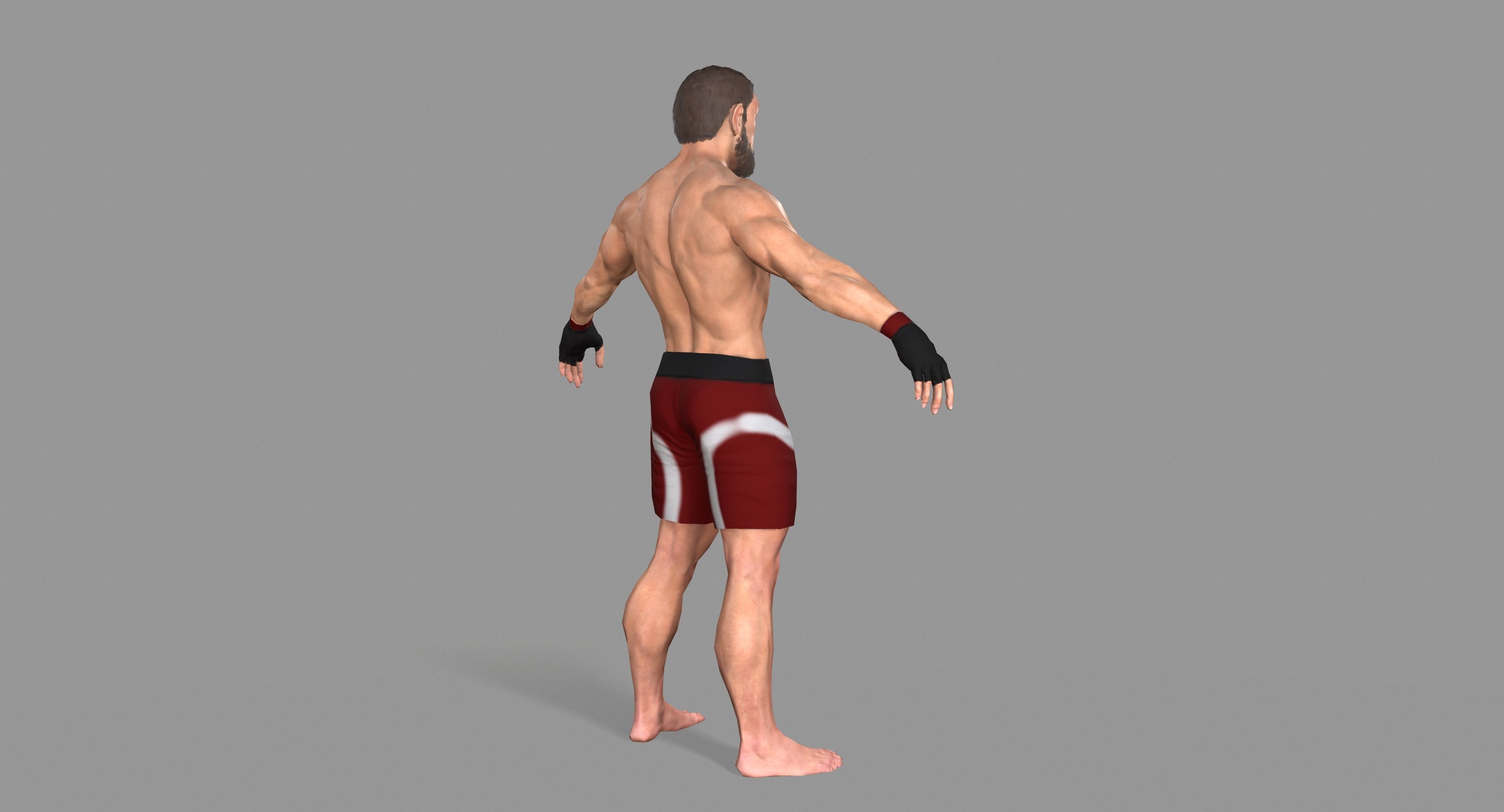 UFC Boxer Low-poly 3D model_8