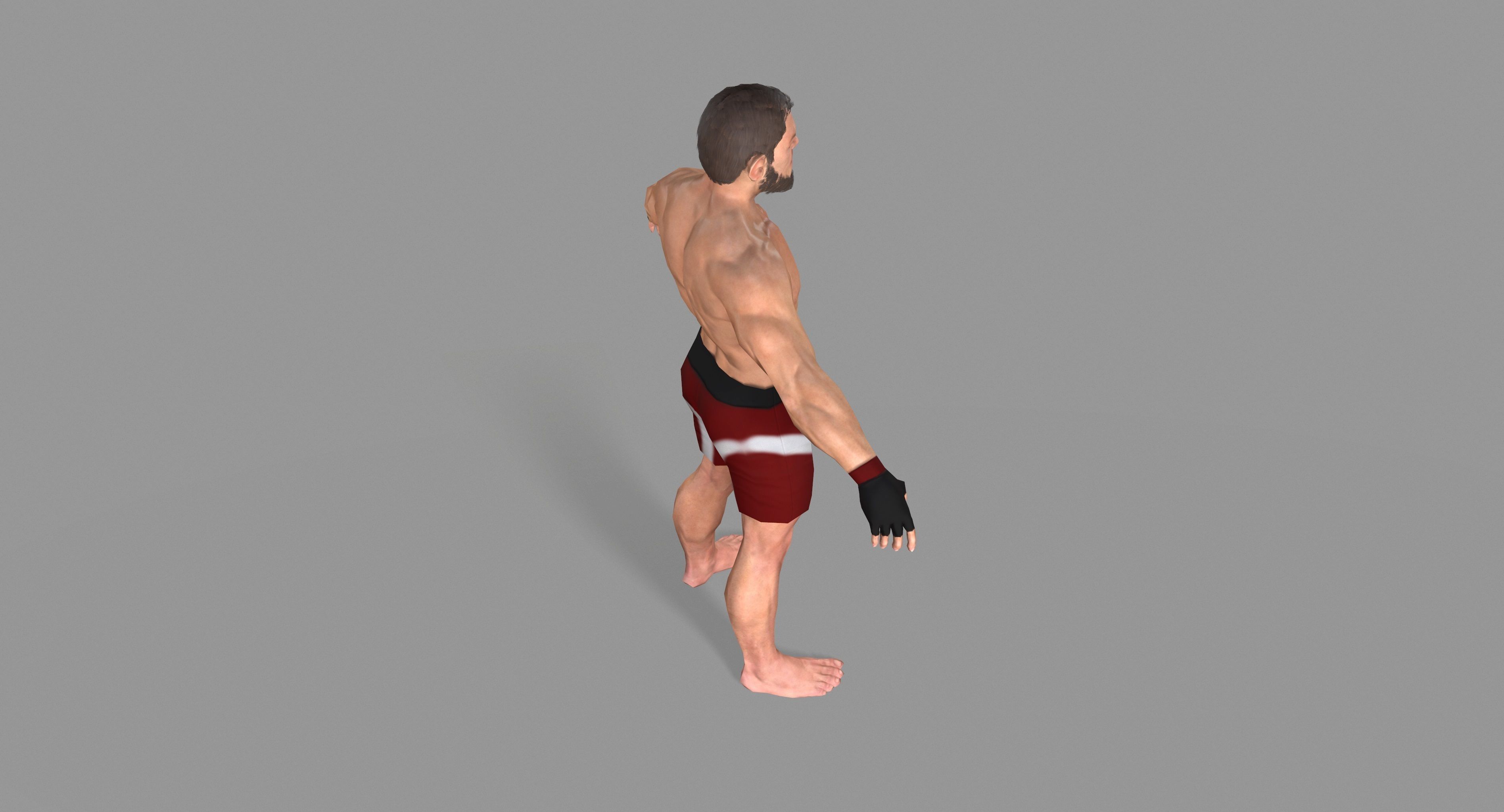 UFC Boxer Low-poly 3D model_22