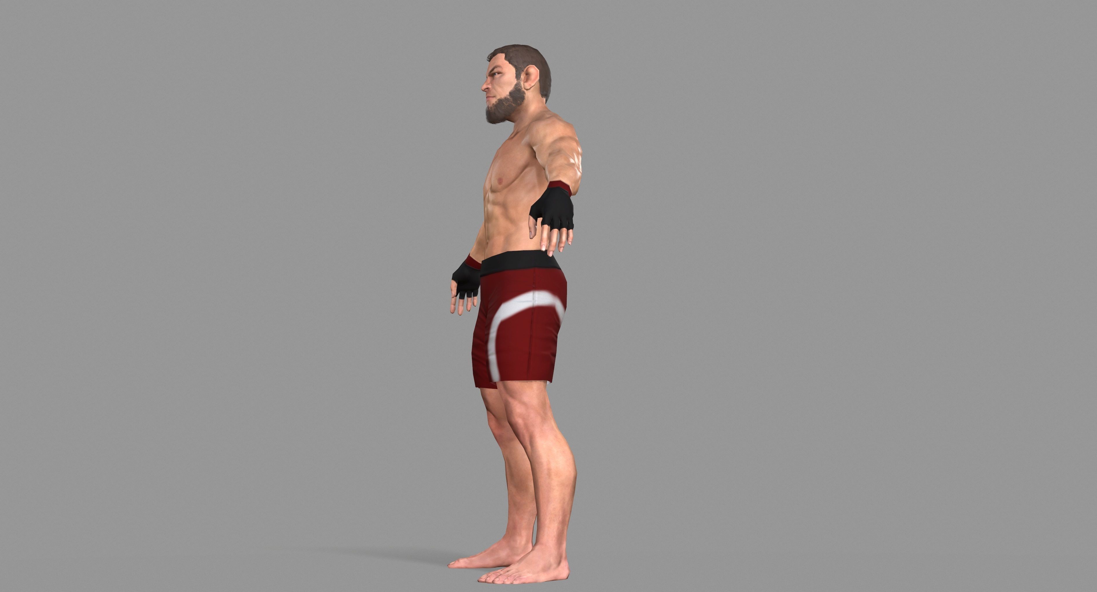UFC Boxer Low-poly 3D model_45