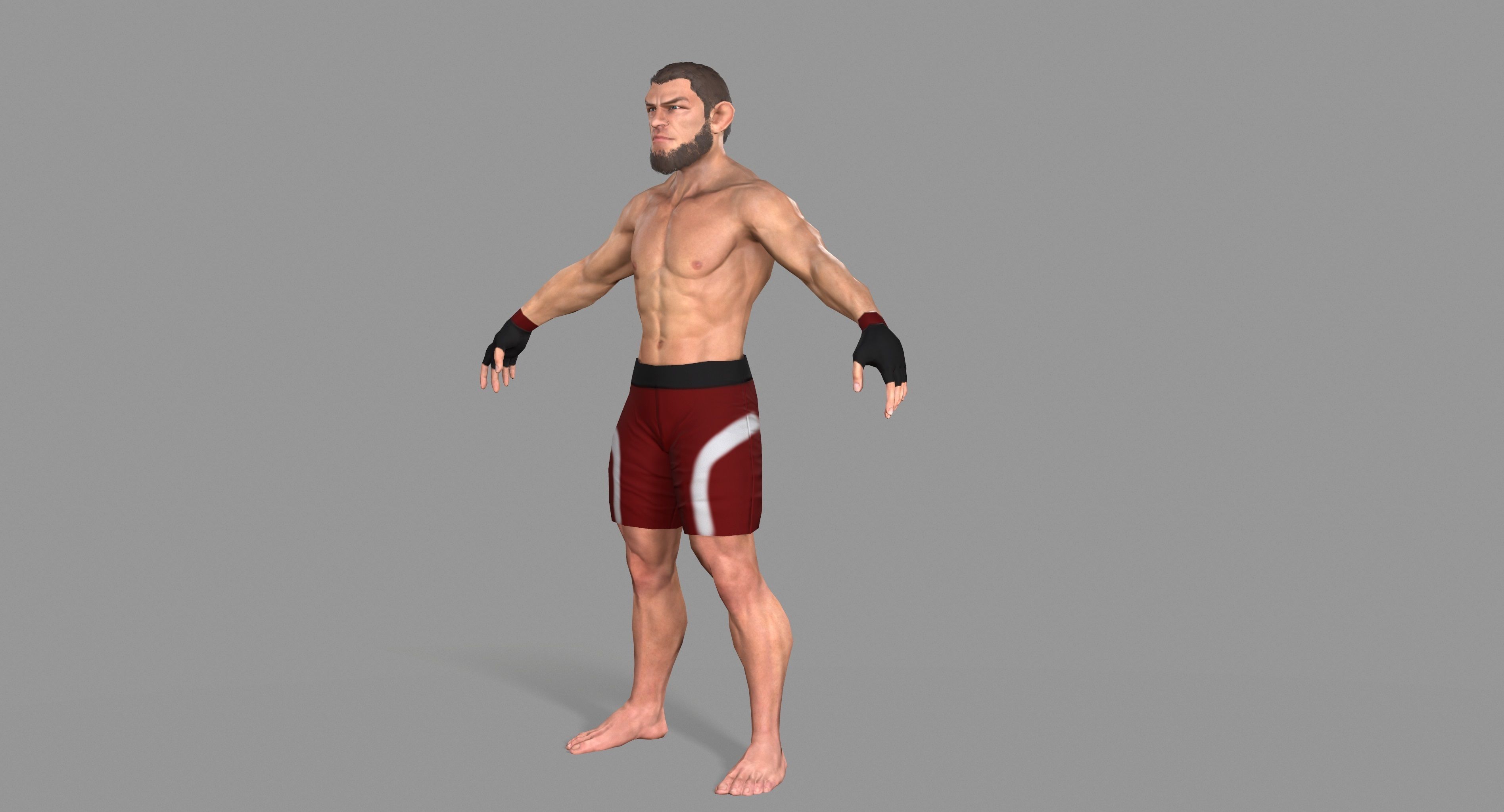 UFC Boxer Low-poly 3D model_18