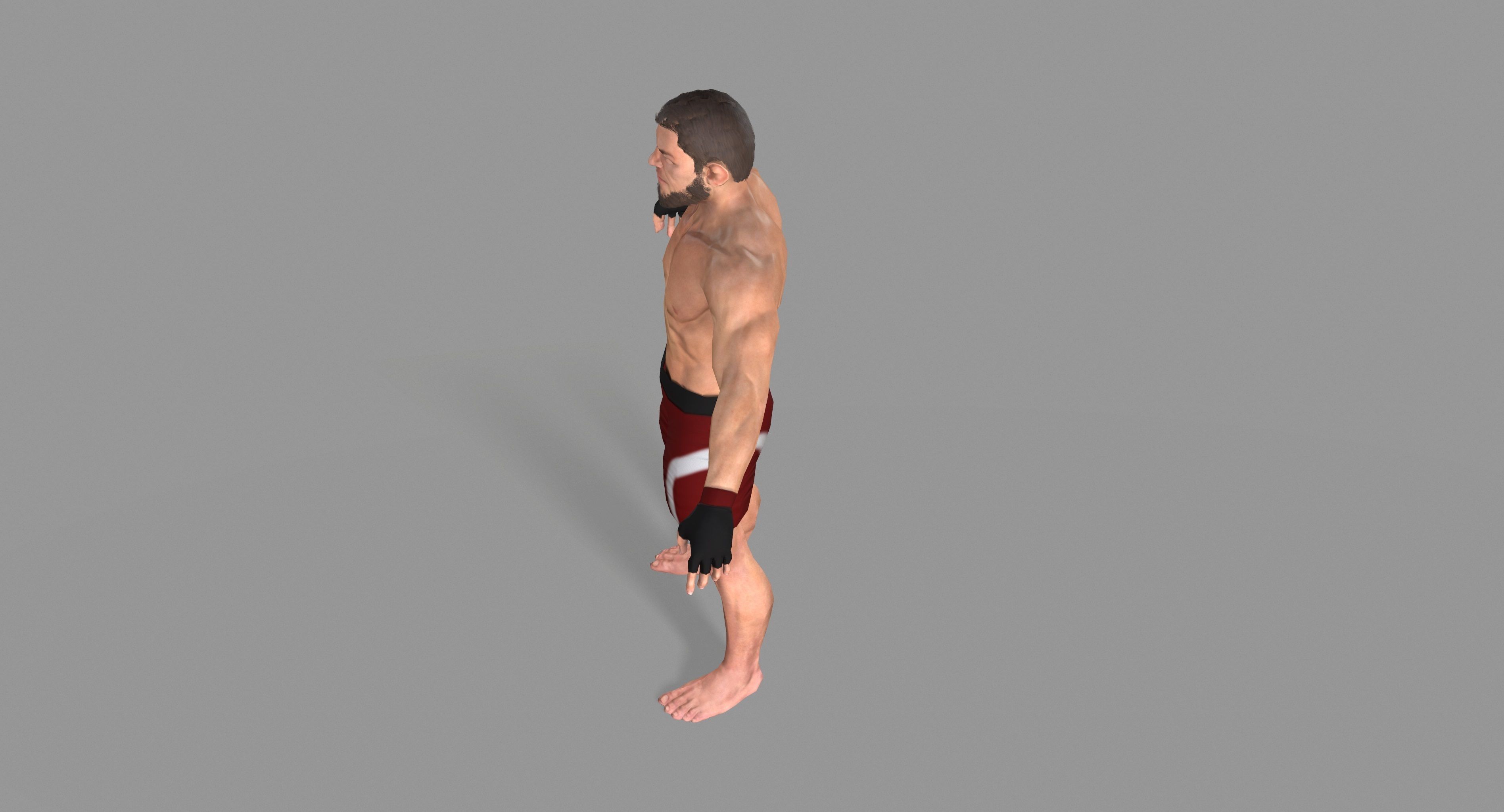 UFC Boxer Low-poly 3D model_26