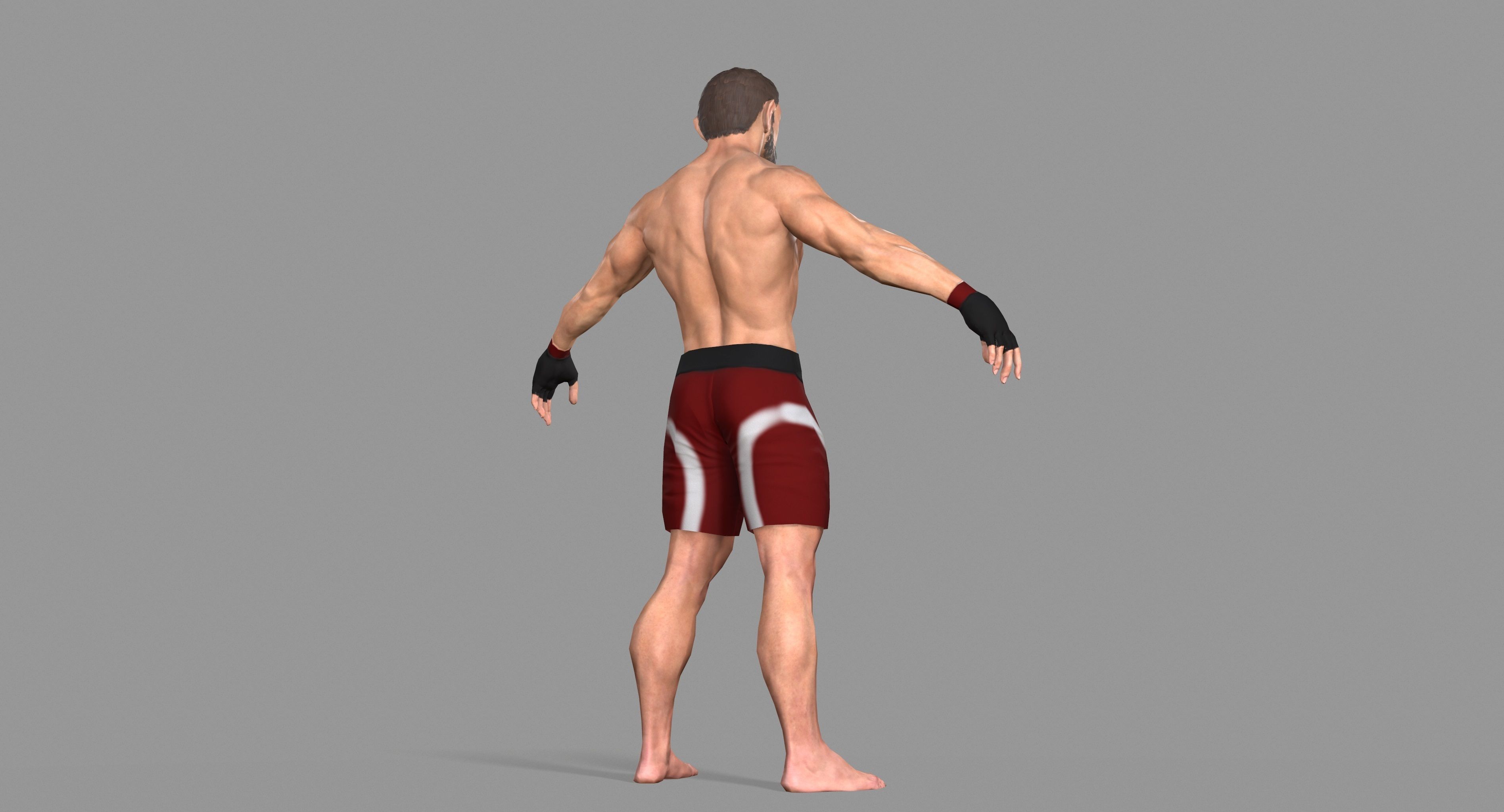 UFC Boxer Low-poly 3D model_37