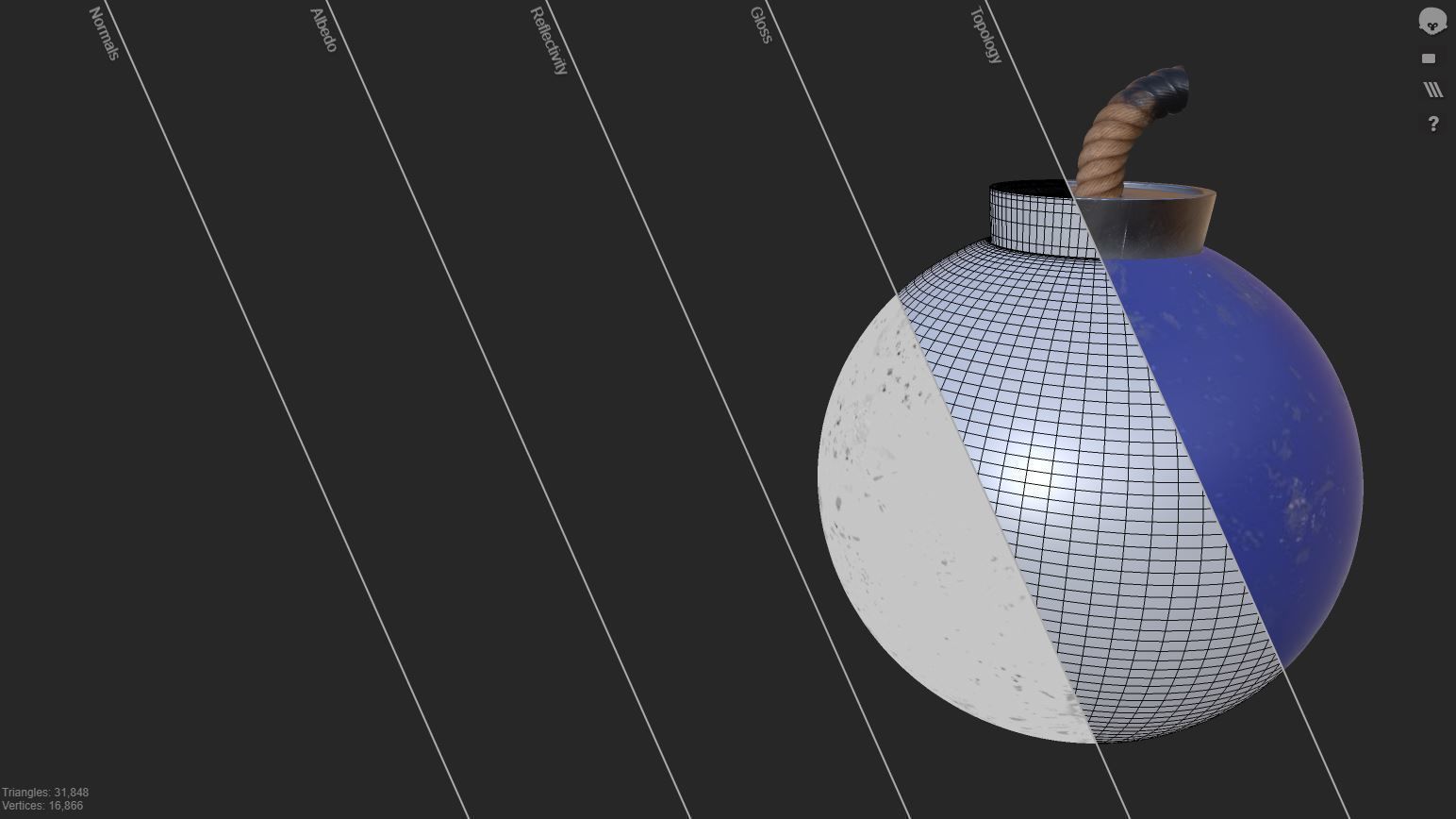 Zelda Bomb Low-poly 3D model_5