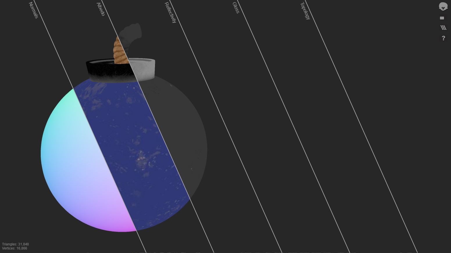 Zelda Bomb Low-poly 3D model_4