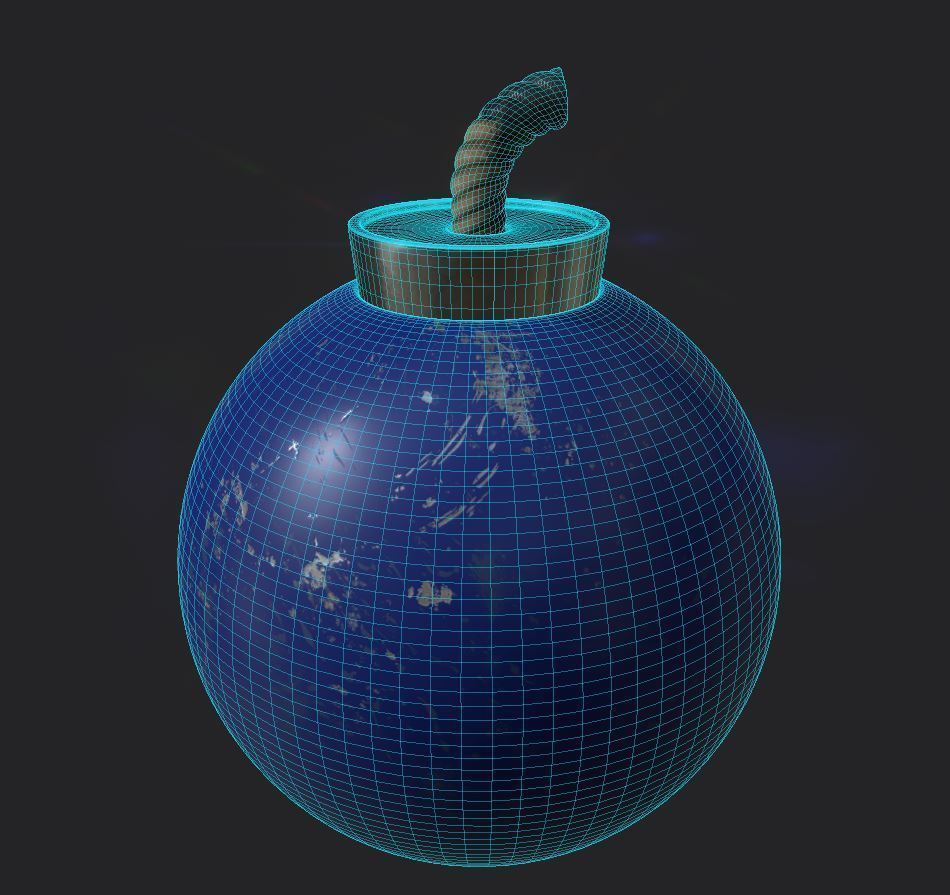 Zelda Bomb Low-poly 3D model_3