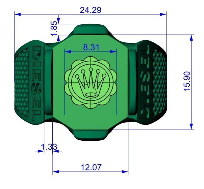 ring print model diesel 3D print model_15