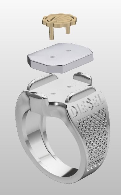 ring print model diesel 3D print model_2