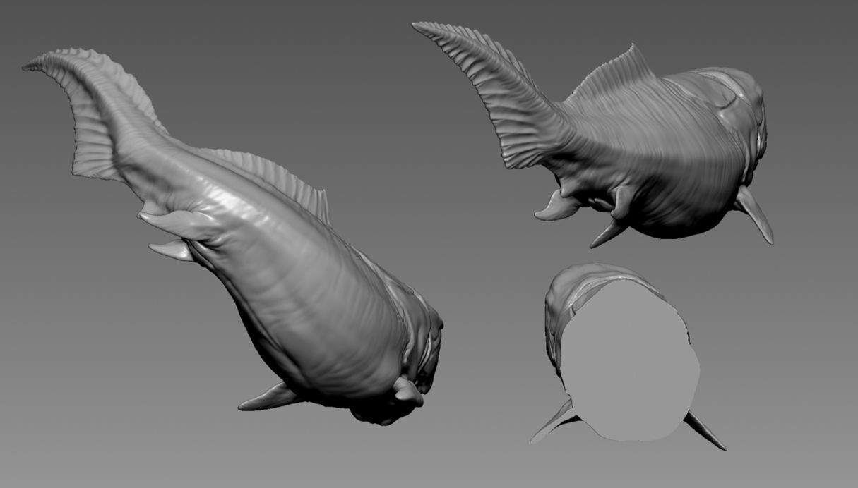 Dunkleosteus  - 3D Printable Prehistoric Creature - 3 Poses 3D print model_5