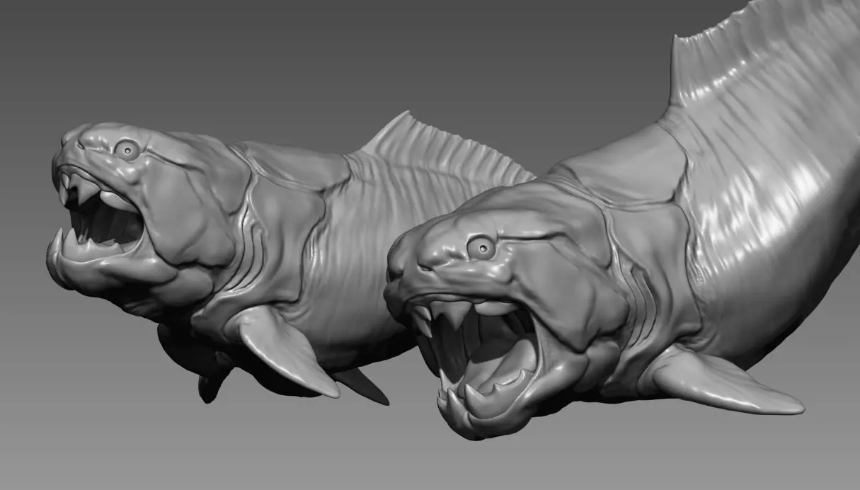 Dunkleosteus  - 3D Printable Prehistoric Creature - 3 Poses 3D print model_0
