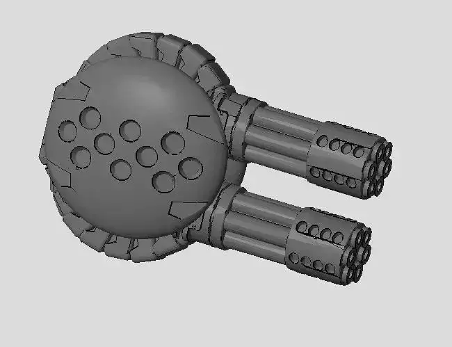 CHIBI-TECH SD - ARMORED WARTHOG DUO GUNPOD 3D print model