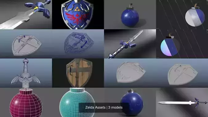 Zelda Assets 3D Model Collection