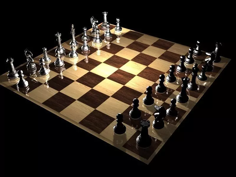 Chess Set 3D Model board 3D model_0