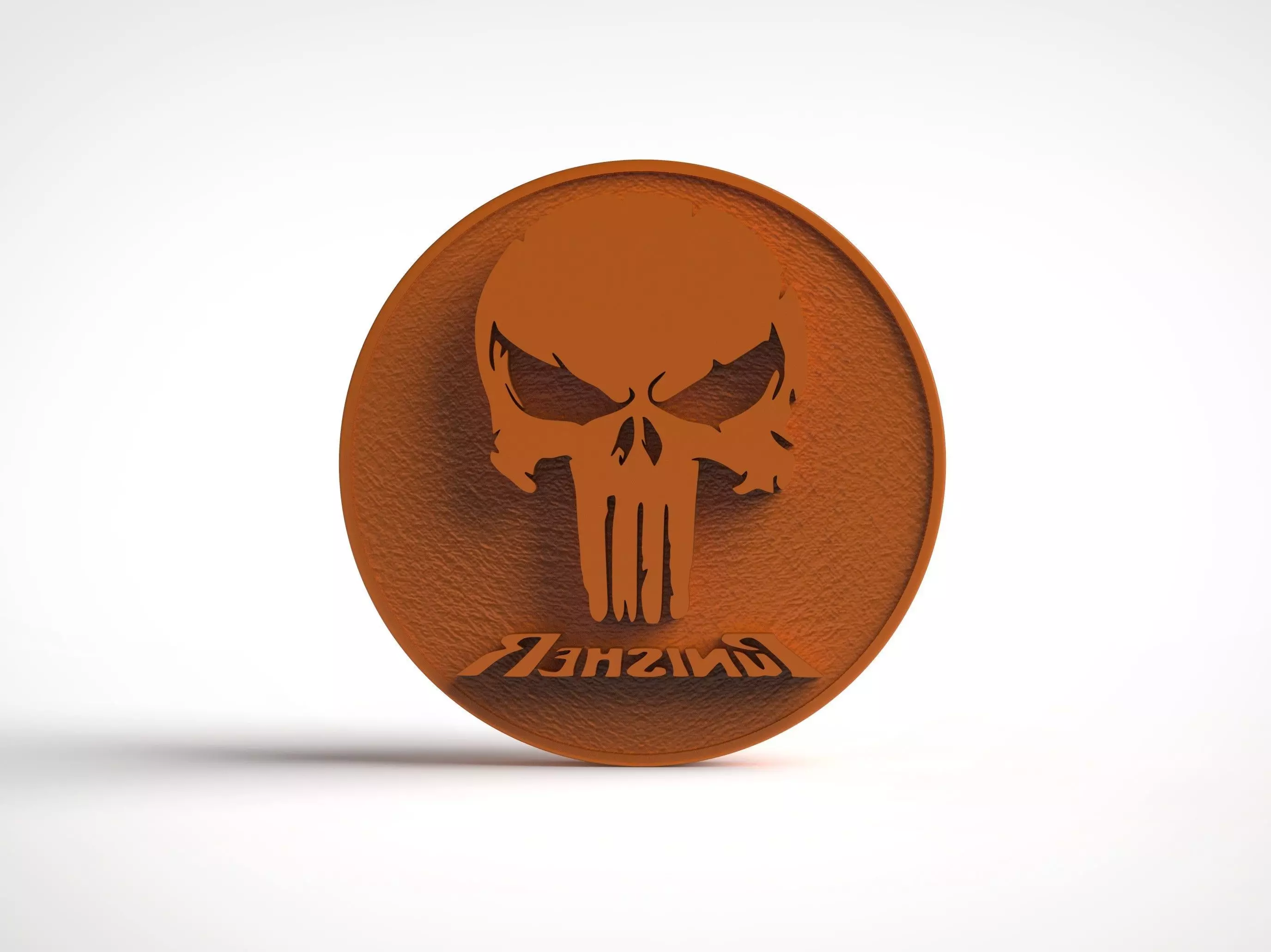 The Punisher  Logo Stamp 3D print model_0