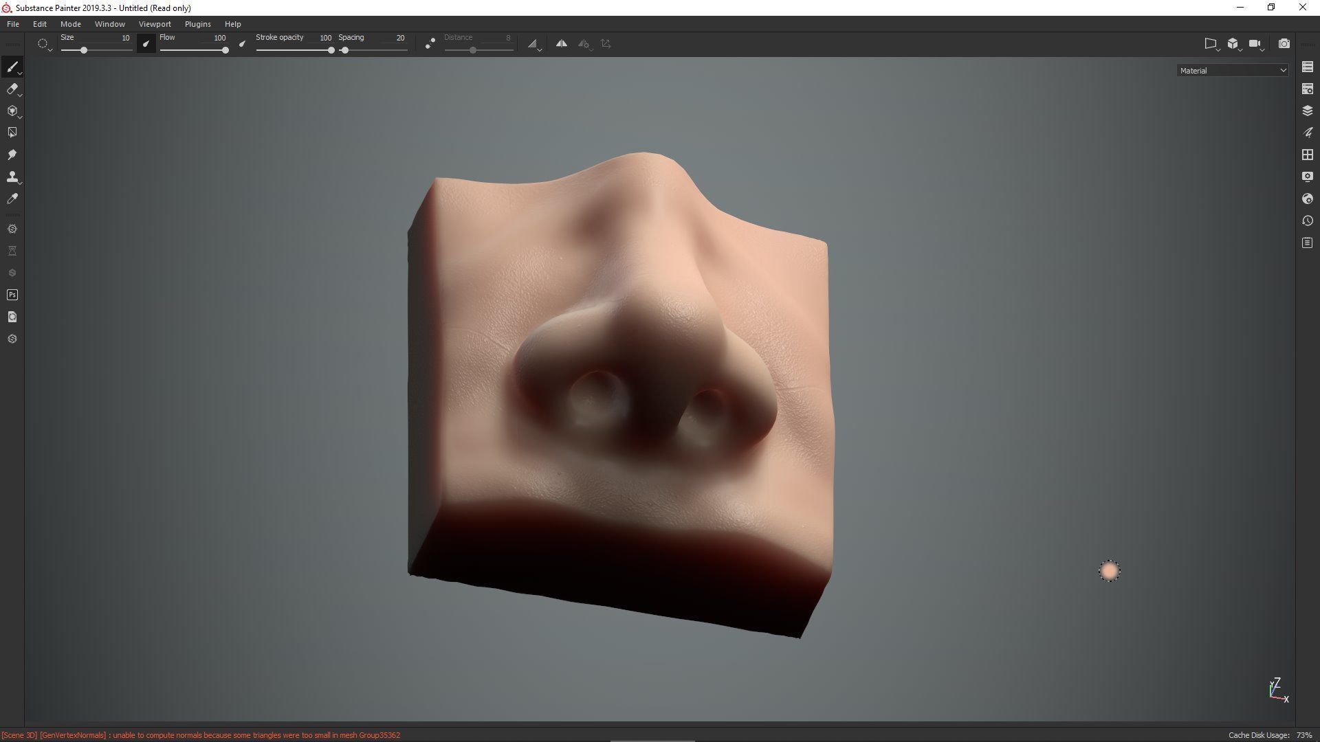 nose low poly and high poly  Low-poly 3D model_8