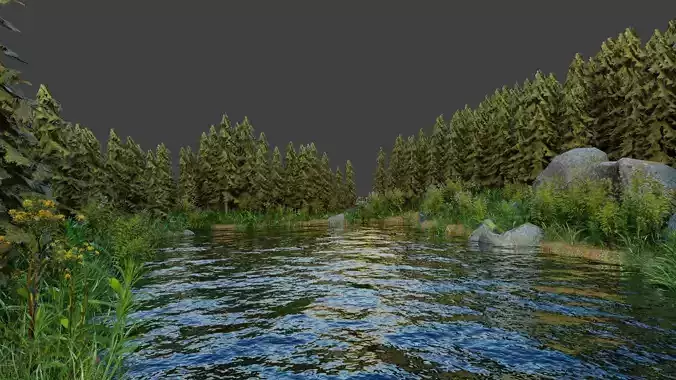 Small scene 3D model