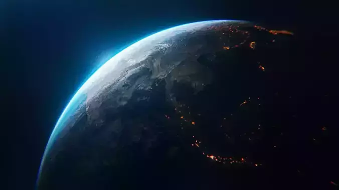 Earth Cinematic Blender Free low-poly 3D model