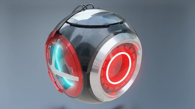 Sci-fi drone Low-poly 3D model