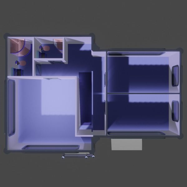 Futuristic Home 3D model_5