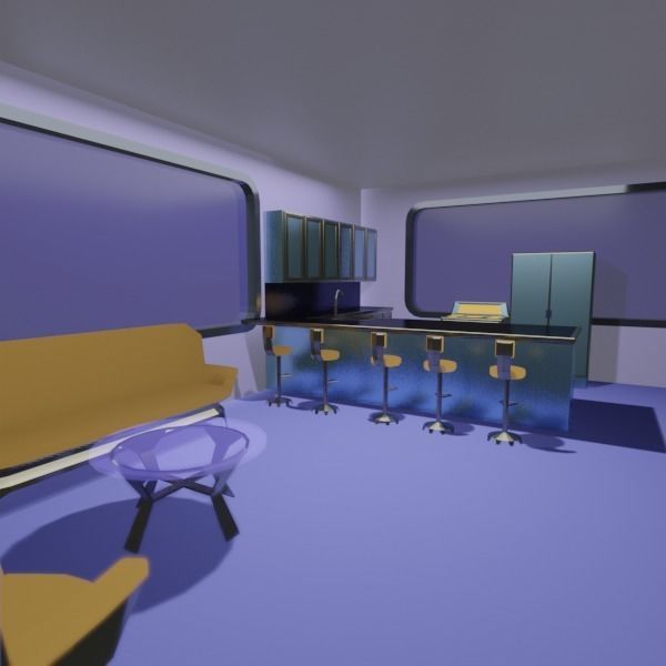 Futuristic Home 3D model_3
