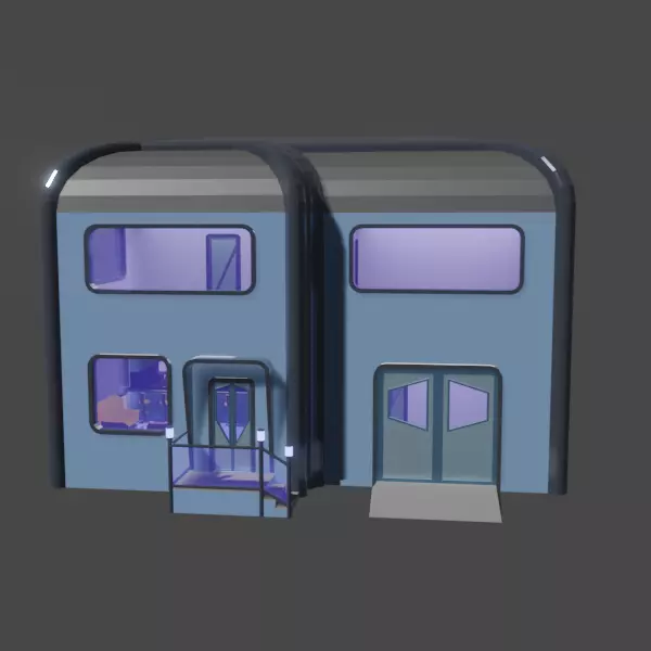 Futuristic Home 3D model_0