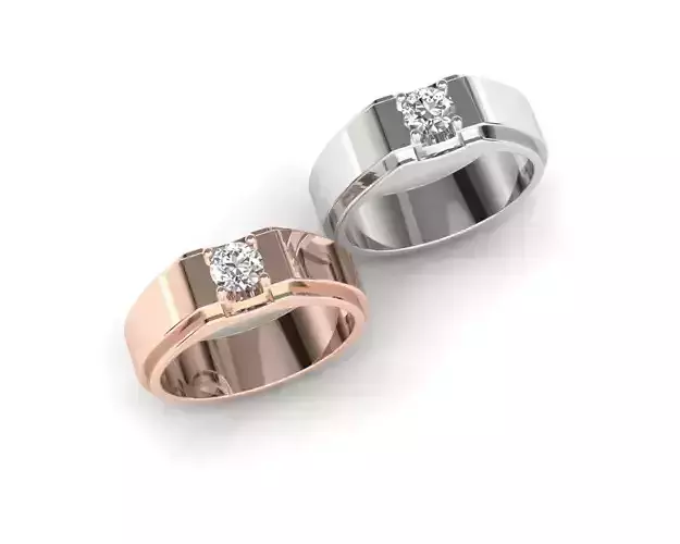 cgw0007 two diamond wedding bands in rose gold and gold