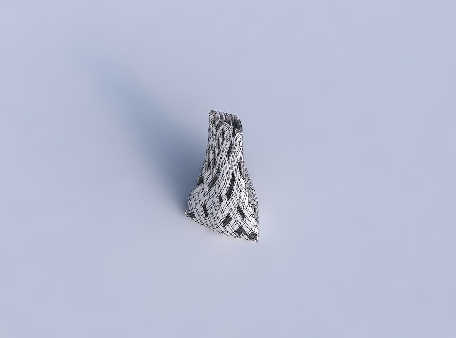 Vase grounded tilted triangle with cuts 3D print model_6