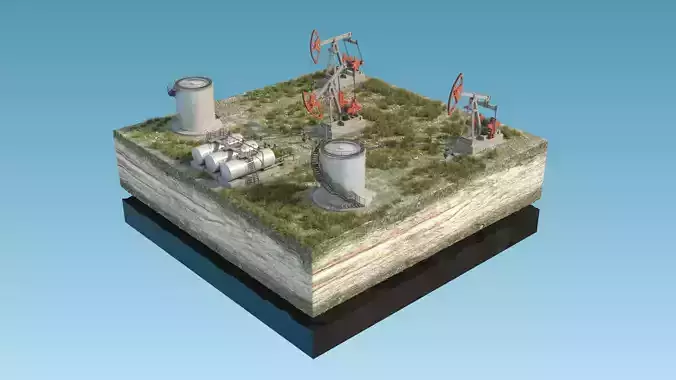 Oil Pumpjack fuel tanks 3D model