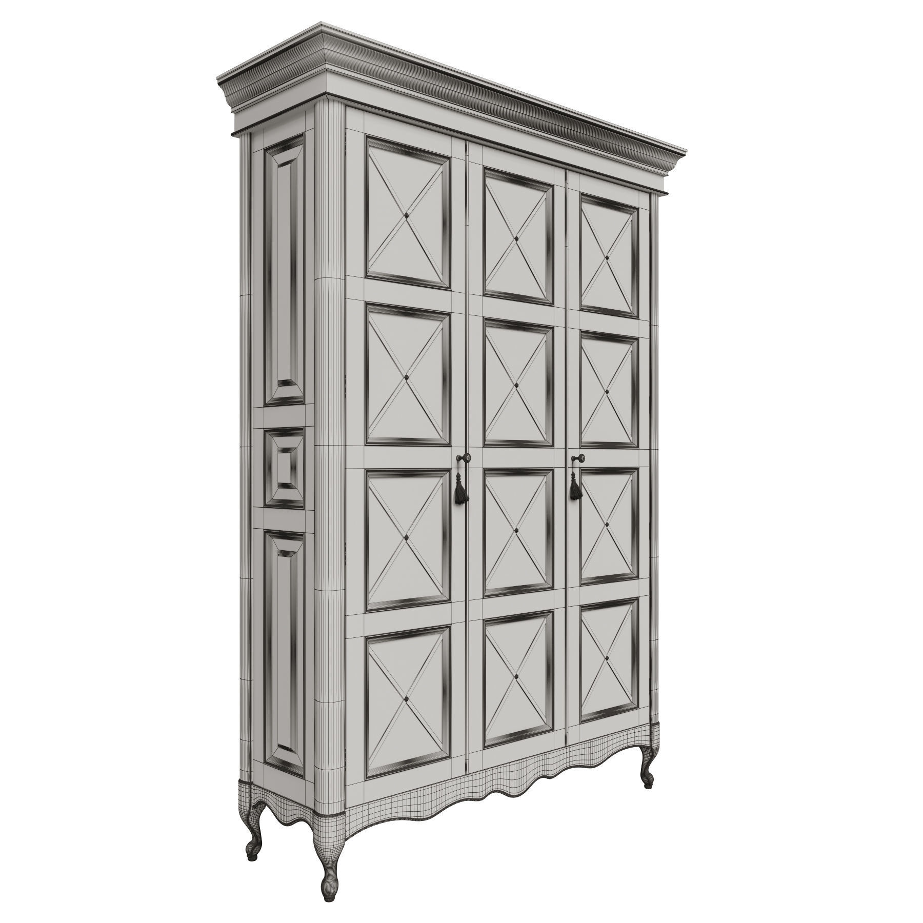 Classic cabinet 05 06 3D model_11