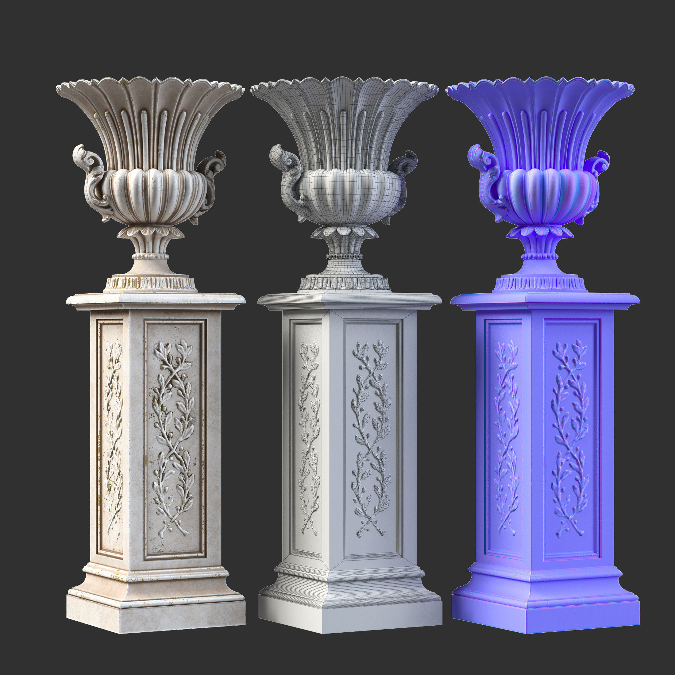 Roberto Giovannini Vase Art 531 PBR Low-poly 3D model_1