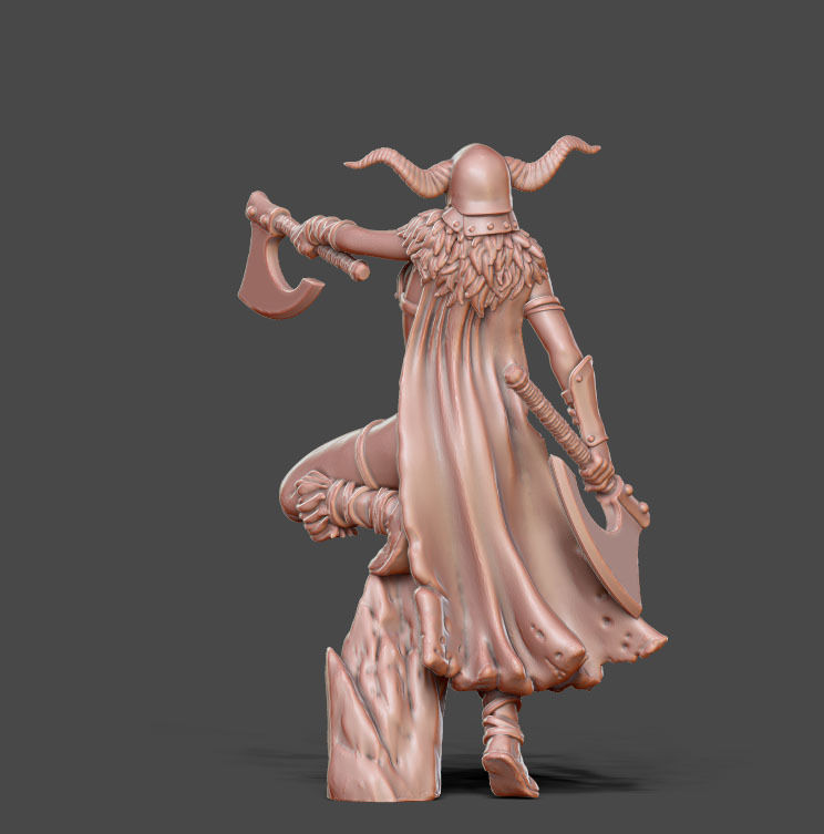 Barbarian bundle II - 3 miniatures 35 m scale 3D print model_13