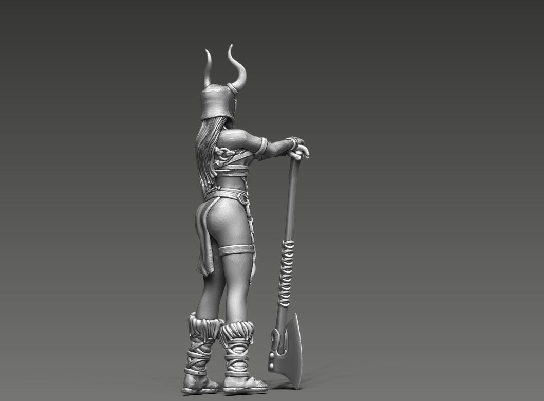 Barbarian bundle II - 3 miniatures 35 m scale 3D print model_26