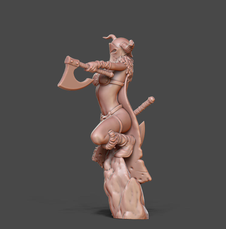 Barbarian bundle II - 3 miniatures 35 m scale 3D print model_14