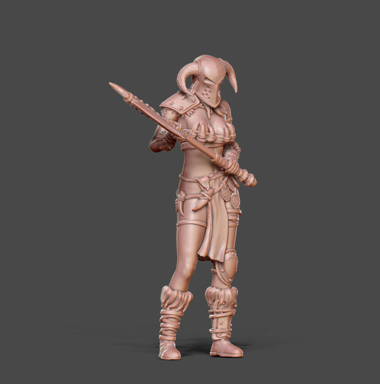 Barbarian bundle II - 3 miniatures 35 m scale 3D print model_5