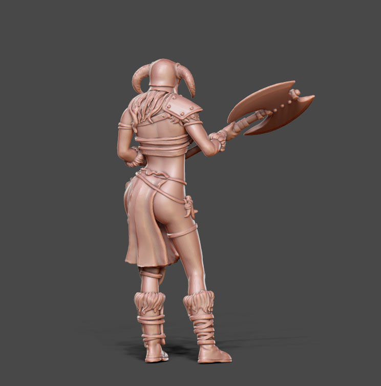 Barbarian bundle II - 3 miniatures 35 m scale 3D print model_7