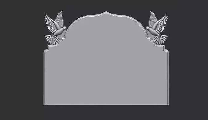 memorial tombstone with dove